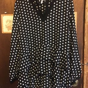 Elle Polka Dot Ruffled Blouse